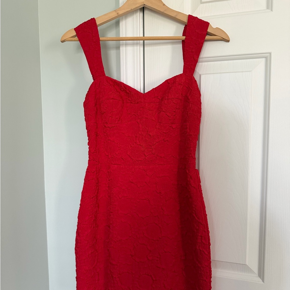 Red Fit-and-Flare Dress - Women
